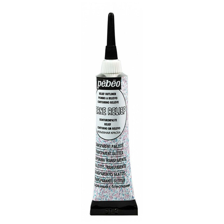 Kontura Pebeo Cerne Relief 20 ml – Transparent Glitter