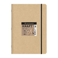 Kraft papirni blok CLAIREFONTAINE 115 g/m² – A5 – A4, 20 listova