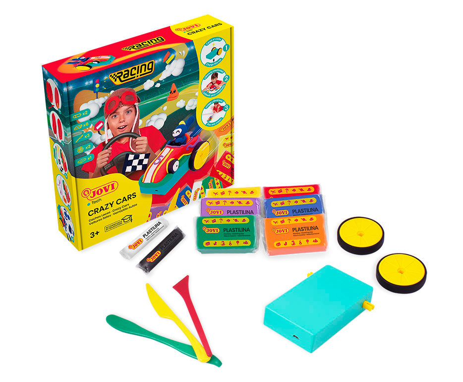 Kreativni set za modeliranje JOVI Tech Crazy Cars Utrke 14 kom