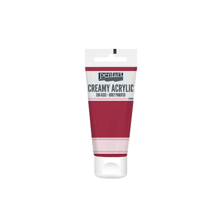 Krémová akrylová farba pololesklá Pentart 200 ml | rôzne odtiene — obrázok 5