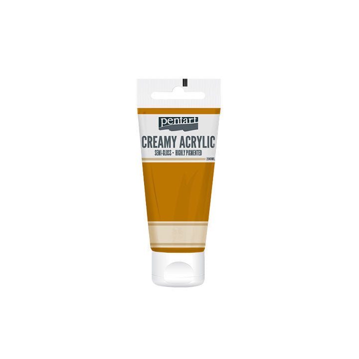Krémová akrylová farba pololesklá Pentart 200 ml | rôzne odtiene — obrázok 7