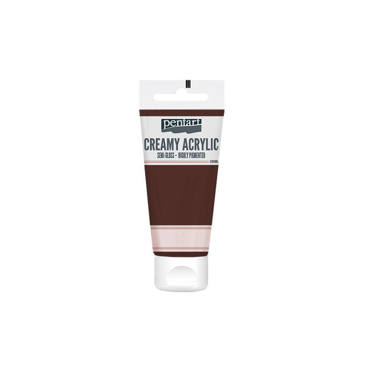 Krémová akrylová farba pololesklá Pentart 200 ml | rôzne odtiene — obrázok 20