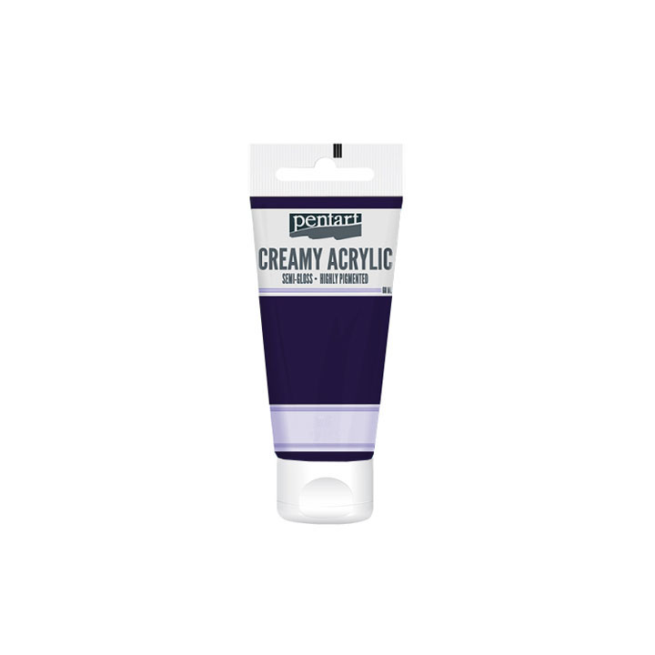 Kremasta akrilna boja polusjajna Pentart 60 ml – patlidžan
