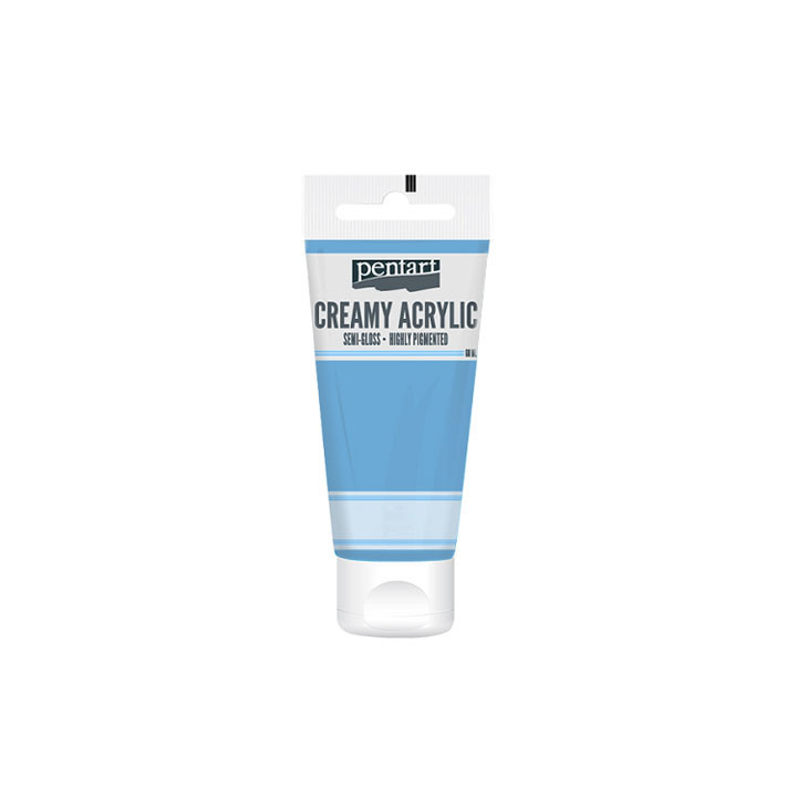 Kremasta akrilna boja polusjajna Pentart 60 ml – Ice plava