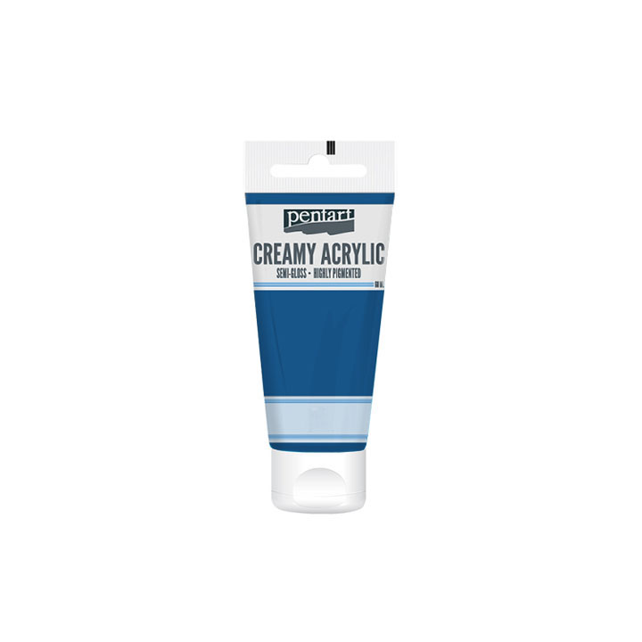 Kremasta akrilna boja polusjajna Pentart 60 ml – plava