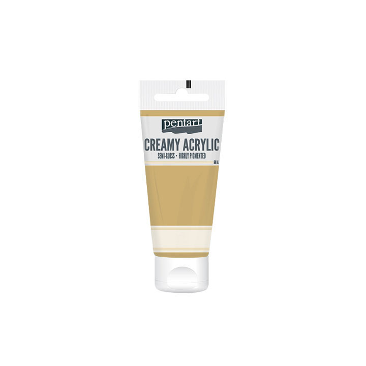 Kremasta akrilna boja polusjajna Pentart 60 ml – krem