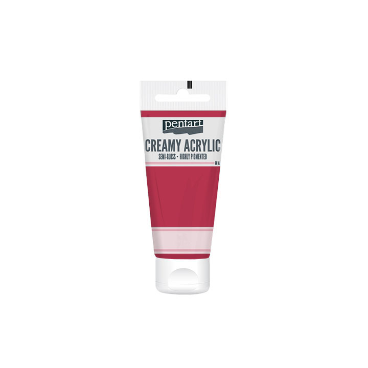 Kremasta akrilna boja polusjajna Pentart 60 ml – Sour trešnja crvena