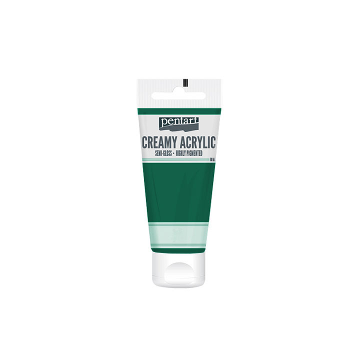 Kremasta akrilna boja polusjajna Pentart 60 ml – travnato zelena