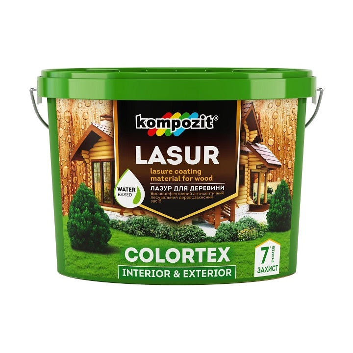 Lazúra na drevo  KOMPOZIT COLORTEX  10 l | rôzne odtiene — obrázok 2