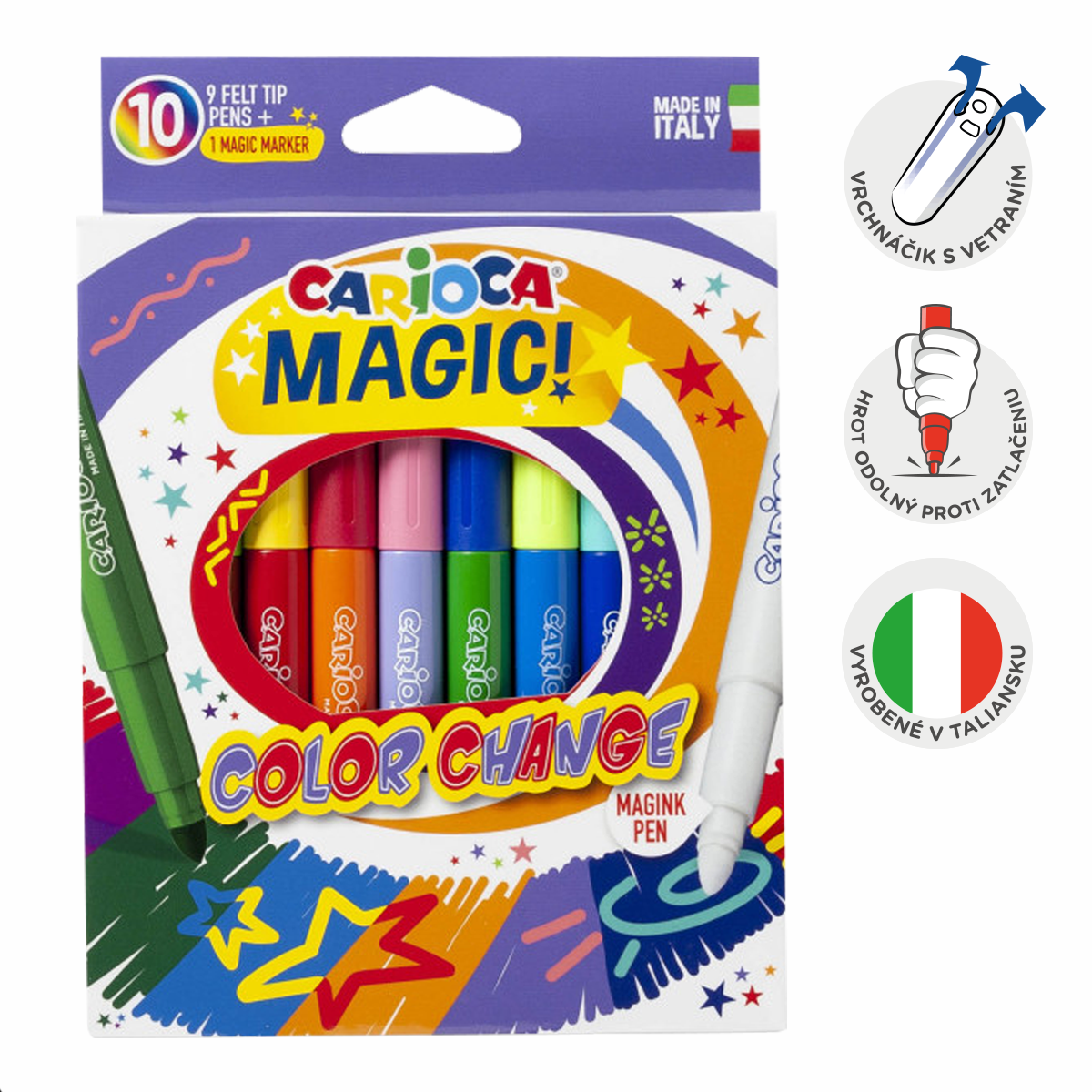 Magični flomasteri koji mijenjaju boju Carioca, 10 kom, miks boja