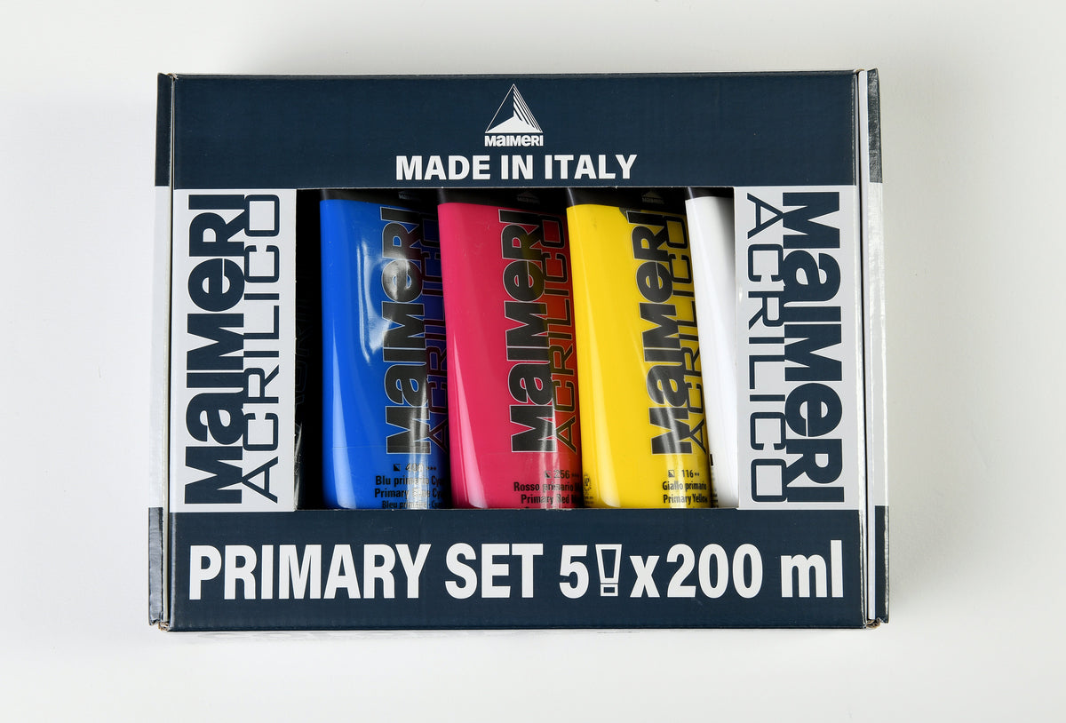 Maimeri Acrilico set akrilnih boja Primary 200 ml