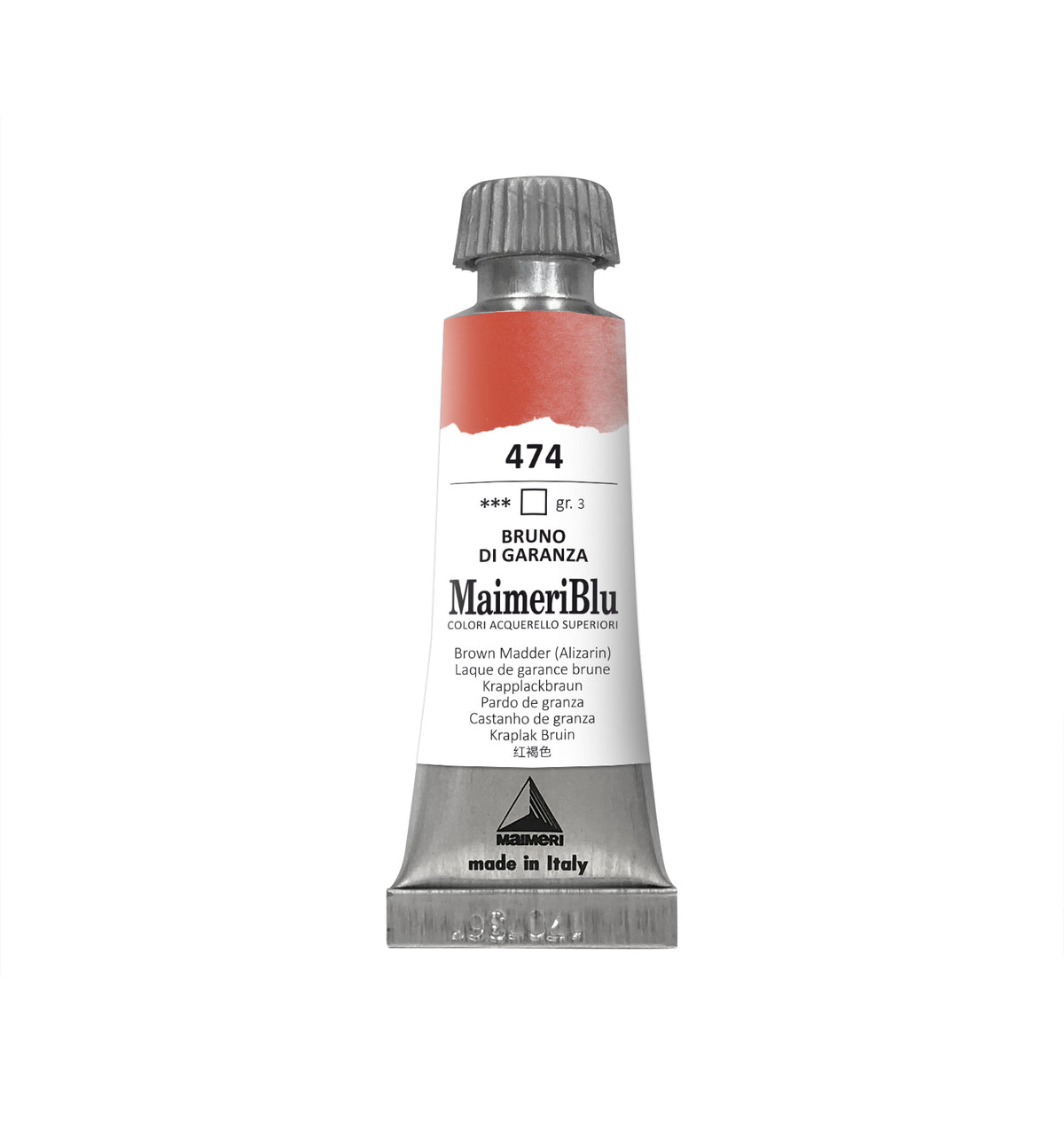 Profesionalna akvarel boja MAIMERI Maimeri Blu 12 ml – Smeđi alizarin kraplak