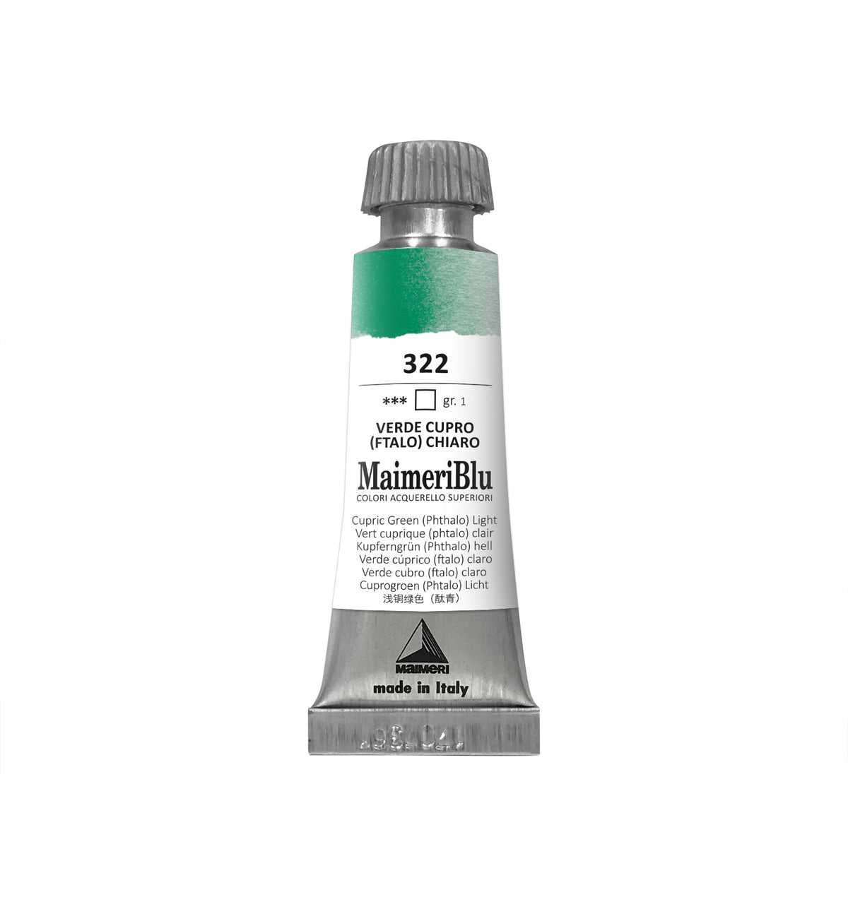 Profesionalna akvarel boja MAIMERI Maimeri Blu 12 ml – Bakreno zelena svijetla