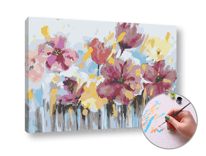 Maľovanie podľa čísel ABSTRACT FLOWERS | nízka náročnosť — obrázok 2