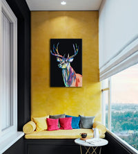 Maľovanie podľa čísel FAREBNÝ DEER | nízka obtiažnosť SPECIAL BLACK EDITION — obrázok 4