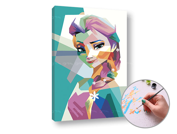 Maľovanie podľa čísel FROZEN ELSA | nízka náročnosť — obrázok 1