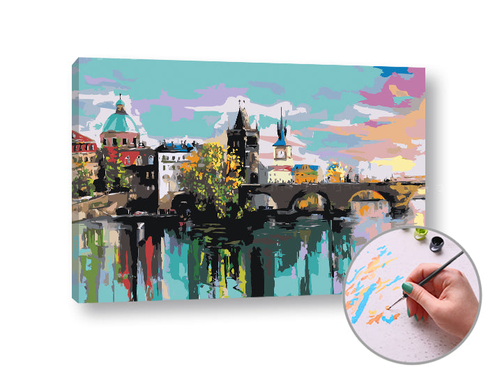 Maľovanie podľa čísel KARLOV MOST V PRAHE | stredná náročnosť — obrázok 3