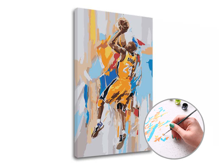 Maľovanie podľa čísel KOBE BRYANT 24 | nízka náročnosť — obrázok 1