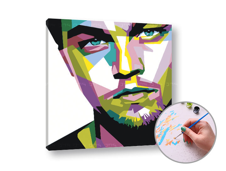 Maľovanie podľa čísel LEONARDO DICAPRIO | nízka náročnosť — obrázok 3