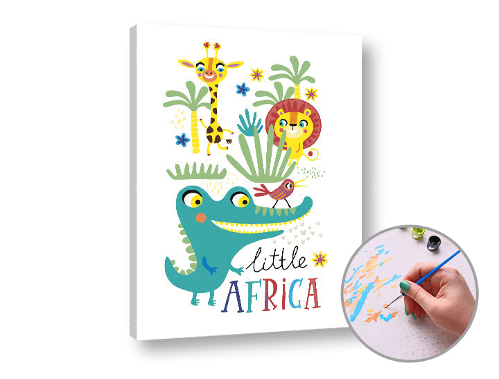 Maľovanie podľa čísel LITTLE AFRICA | nízka náročnosť — obrázok 1