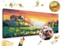 Maľovanie podľa čísel PREMIUM GOLD | Pestrofarebná krajina — obrázok 1