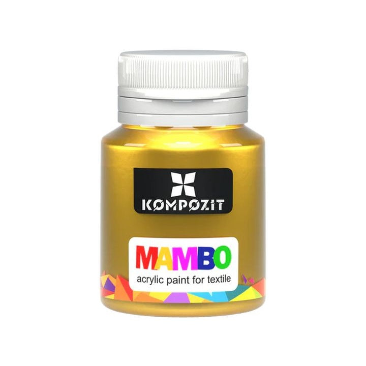 MAMBO metalik boja za tekstil i kožu 20 ml – 54 Zlatna