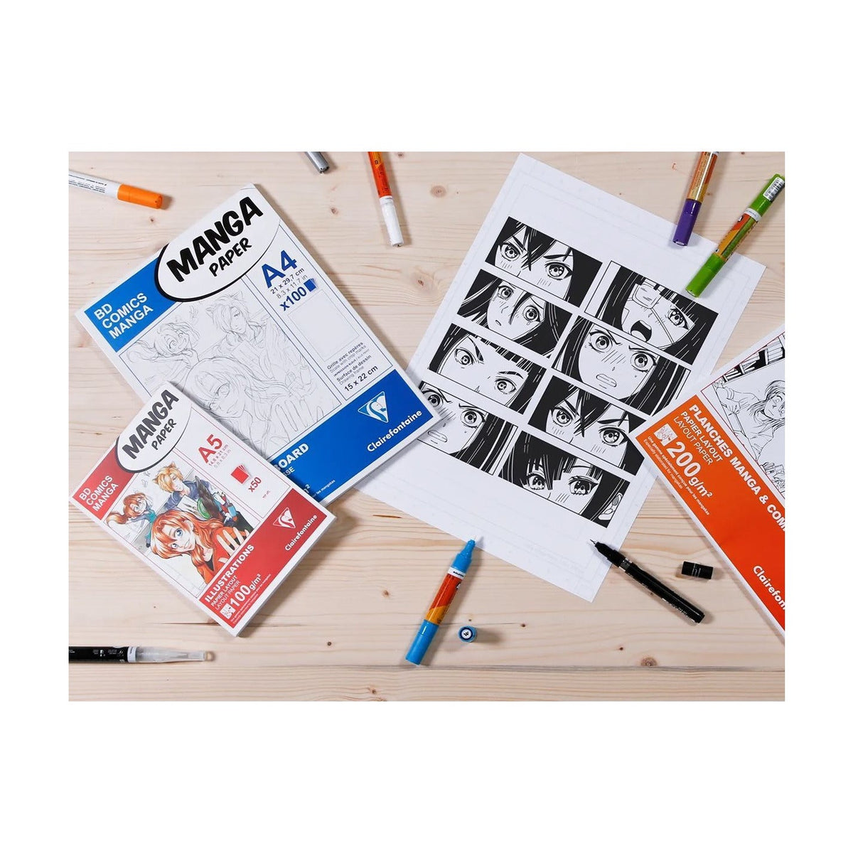 Manga Layout blok Clairefontaine 100 g/m² A5 – A3 - 50 listova