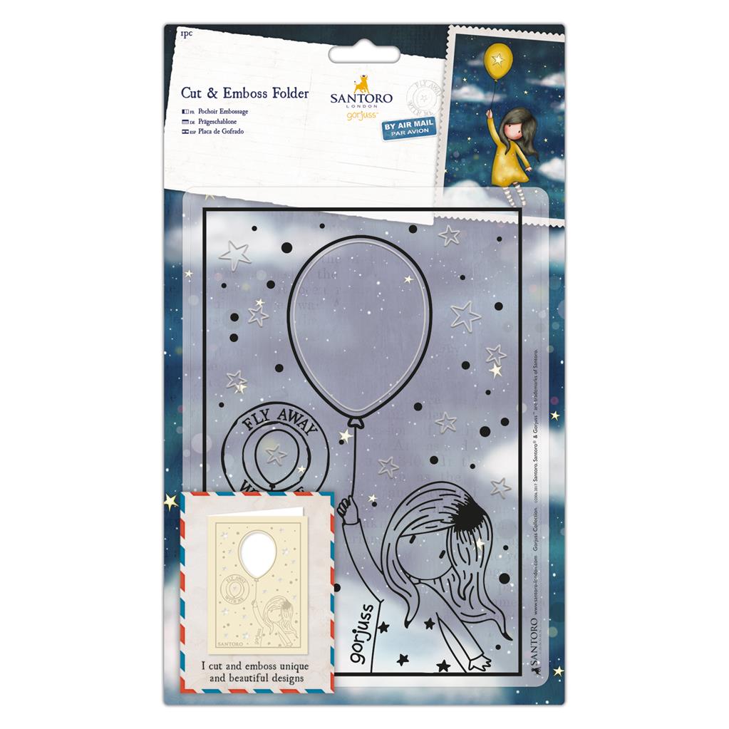 Mapa za reljefno utiskivanje DOCRAFTS Santoro Gorjuss balon 15 x 21 cm