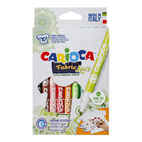 Markeri za tekstil Carioca, tanki vrh, 10 kom, mix boja
