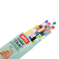Mehaničke drvene bojice APLI Color Click, 12 kom s rezervnim minama i šiljilom