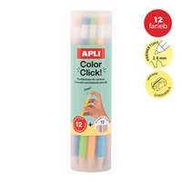 Mehaničke drvene bojice APLI Color Click, 12 kom s rezervnim minama i šiljilom