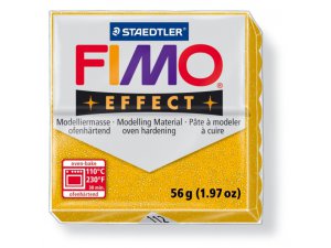 Modelirna masa FIMO Effect termostvrdnjavajuća - 56 g – 112 - Svjetlucava zlatna