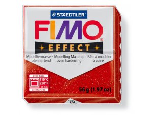 Modelirna masa FIMO Effect termostvrdnjavajuća - 56 g – 202 - Svjetlucava crvena