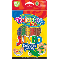 Okrugle drvene bojice Colorino JUMBO sa šiljilom – 6 boja