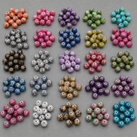 Okrugle staklene perle s mramornim efektom 8 mm – 15 kom
