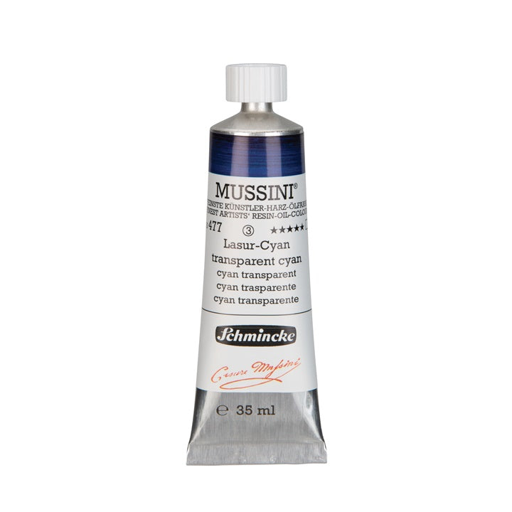 Oljne barve Schmincke MUSSINI 35 ml – 477 azurno modra transparentna