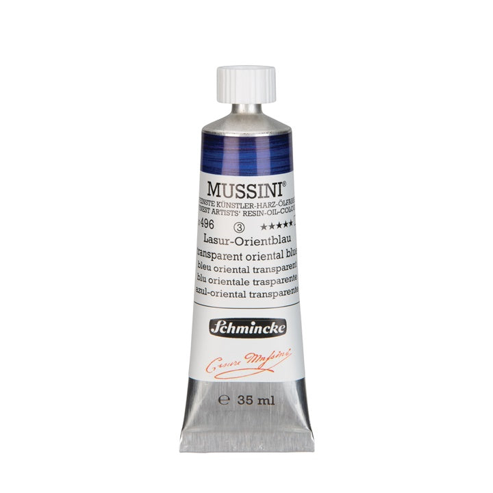 Oljne barve Schmincke MUSSINI 35 ml – 496 orientalsko modra transparentna