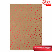 Papiri za scrapbooking s metalnim elementima A4 – crvena srca