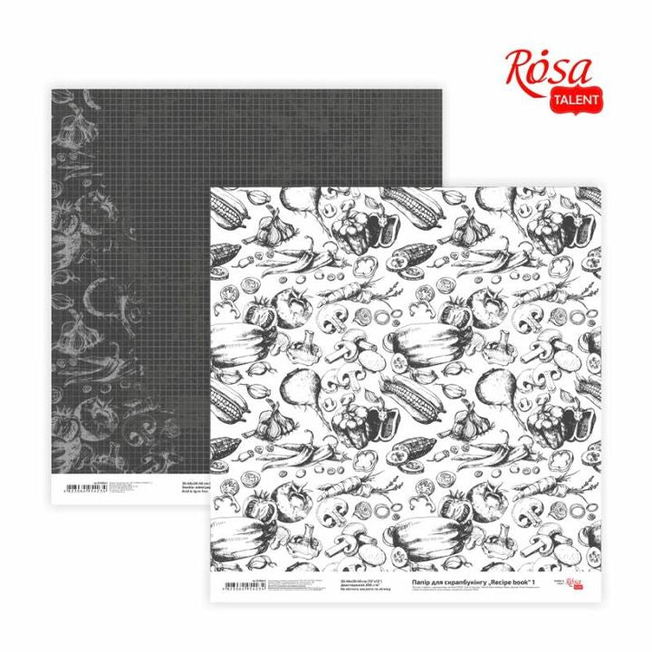 Papiri za scrapbooking 30.48 x 30.48 cm Recipe book | razni motivi — slika 7