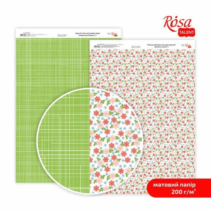 Papiri za scrapbooking Tenderness flowers A4 | razni motivi — slika 3