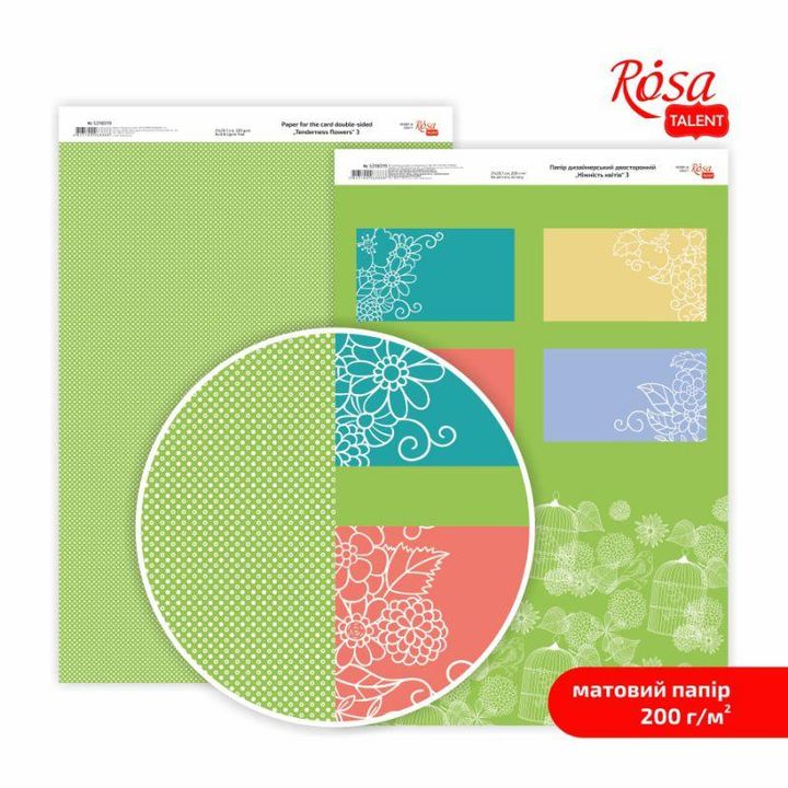 Papiri za scrapbooking Tenderness flowers A4 | razni motivi — slika 4