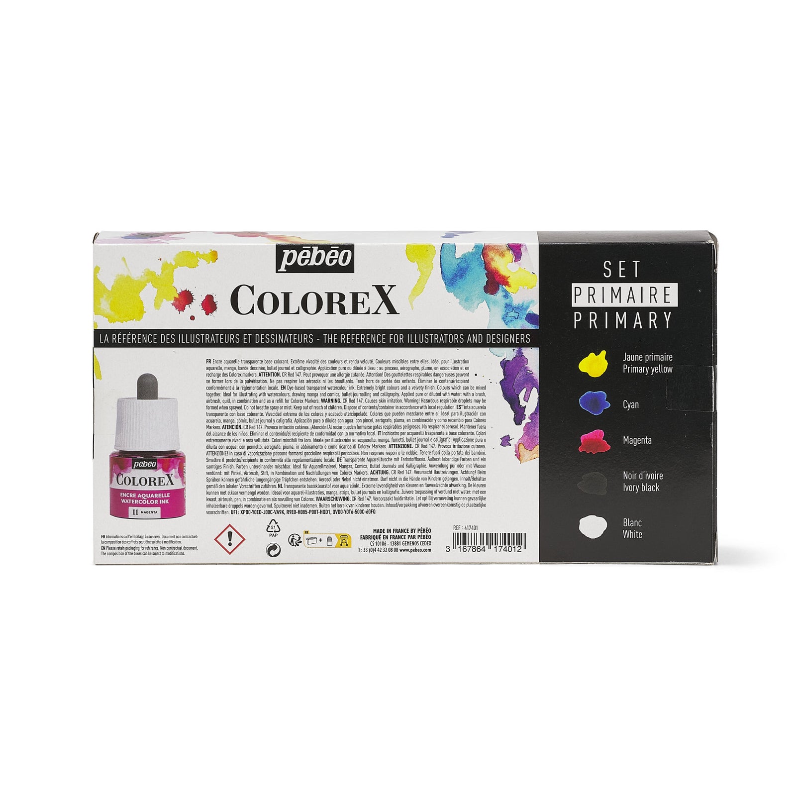 Pebeo Colorex set akvarelnih tinti 5 x 45 ml