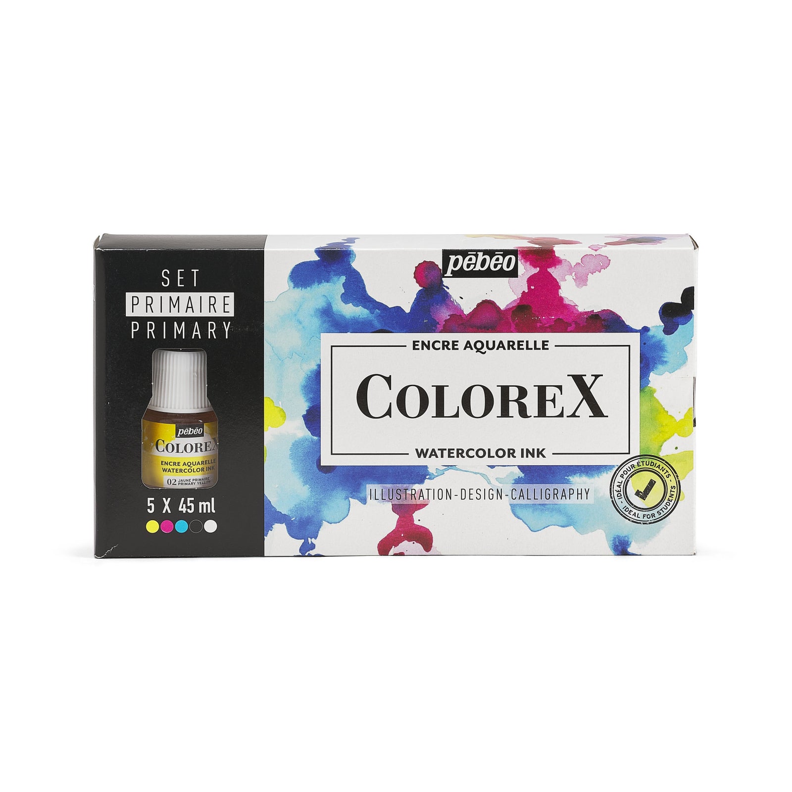 Pebeo Colorex set akvarelnih tinti 5 x 45 ml