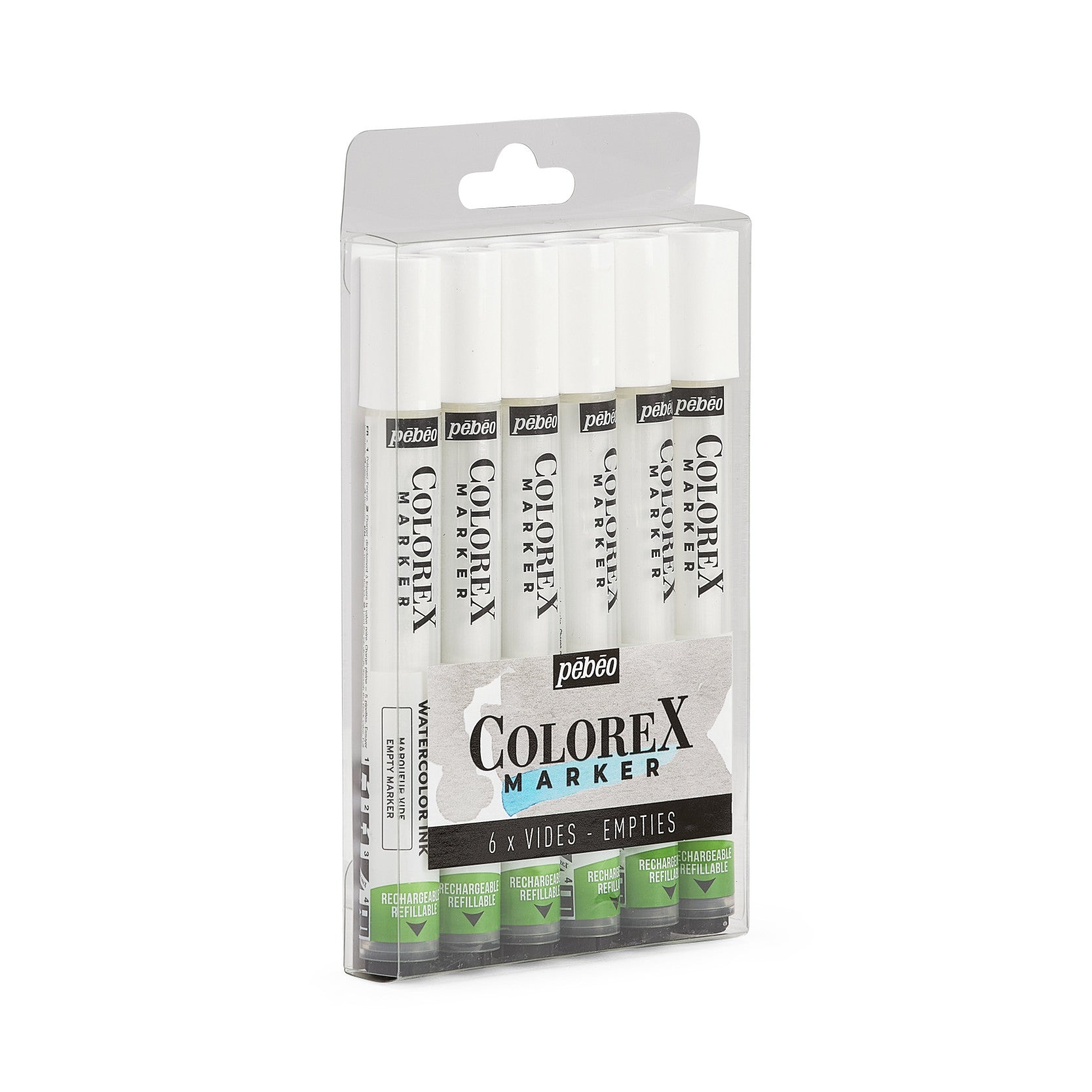 Pebeo Colorex set praznih markera za ponovno punjenje 6 kom