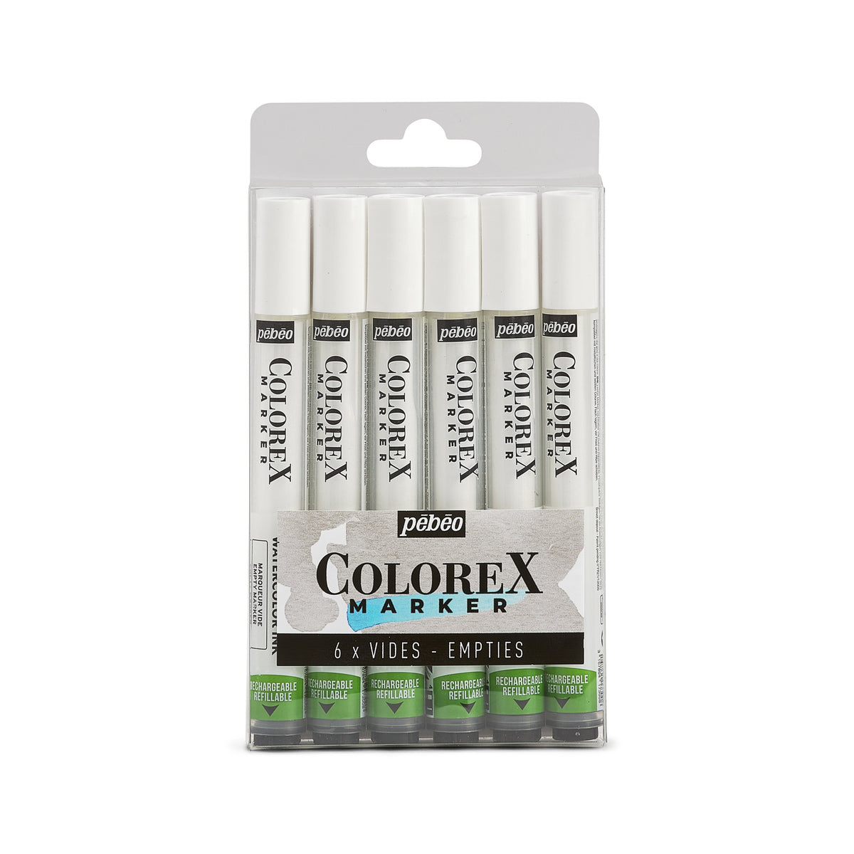 Pebeo Colorex set praznih markera za ponovno punjenje 6 kom
