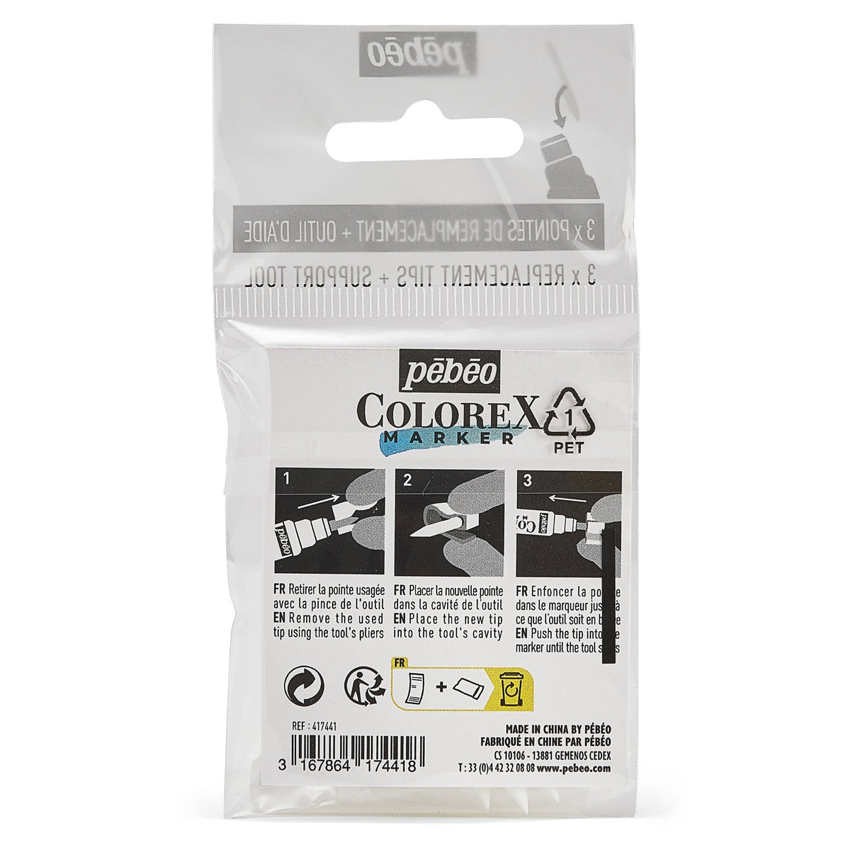 Pebeo Colorex set zamjenskih vrhova za markere 1 mm – 3 kom