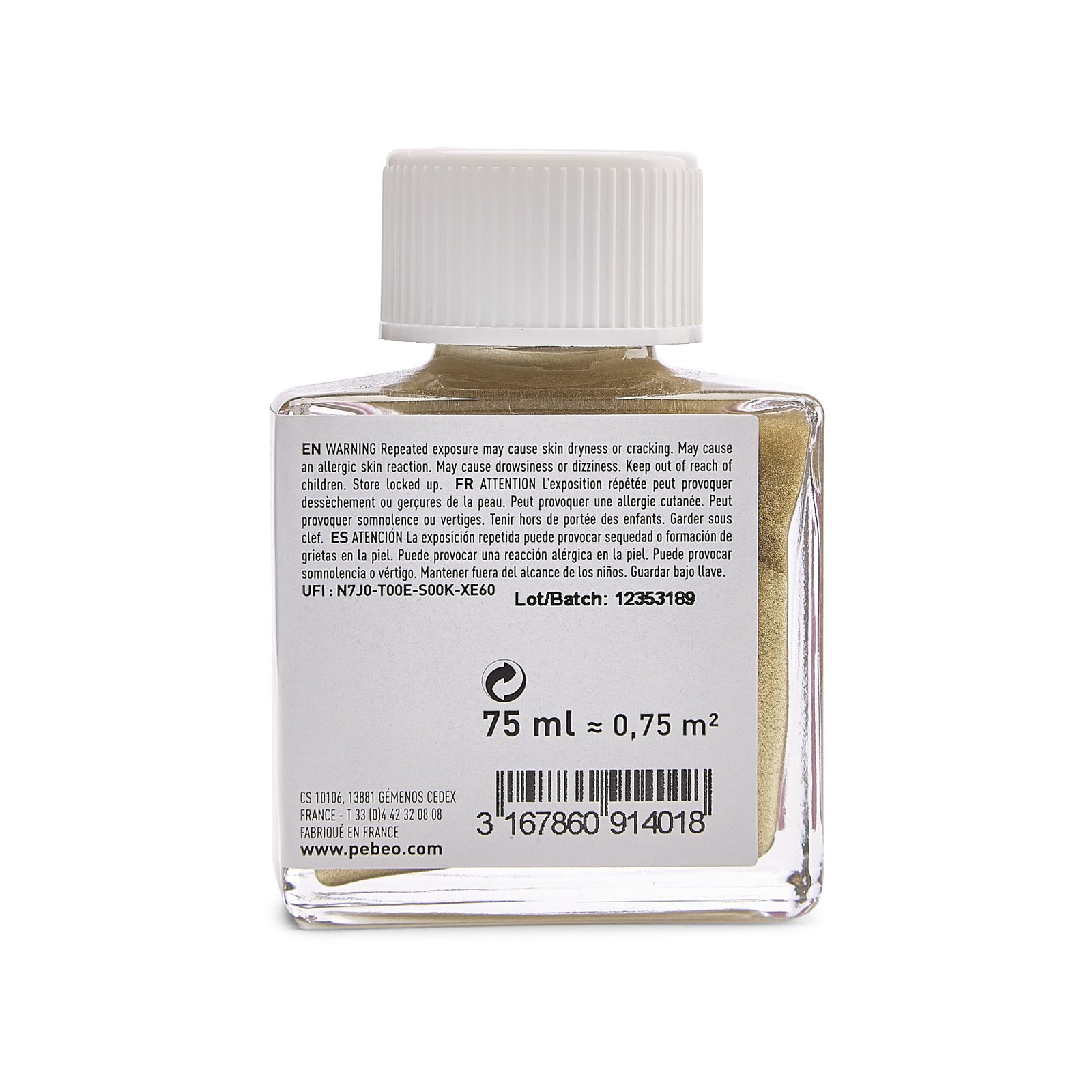 Dekorativna akrilna boja Pebeo Deco sjajna 75 ml - zlatna