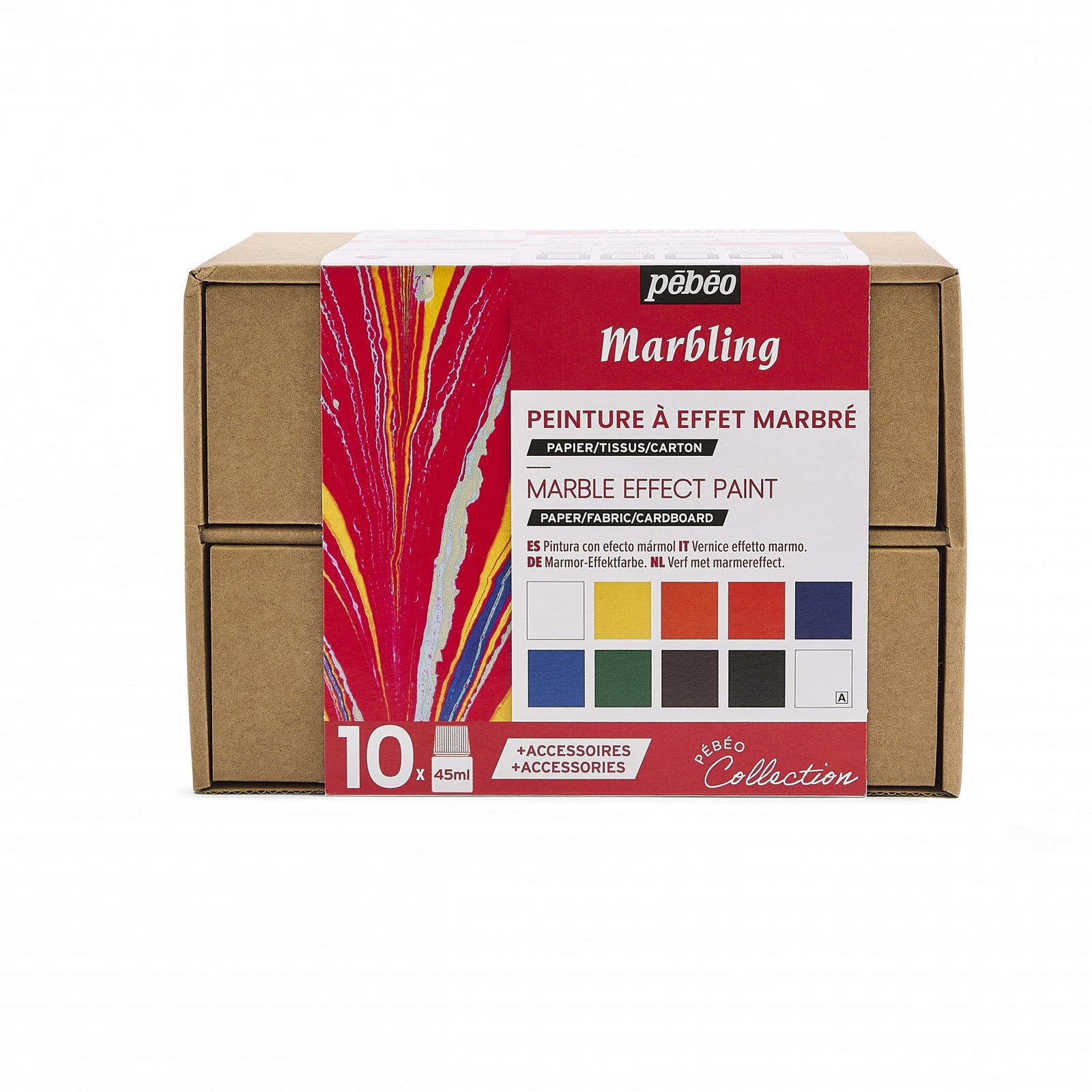 Pebeo Marbling set boja za mramoriranje 10 x 45 ml