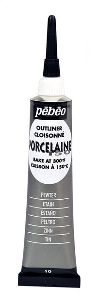 Pebeo Porcelaine 150 reljefna kontura za porculan 20 ml – Kositar