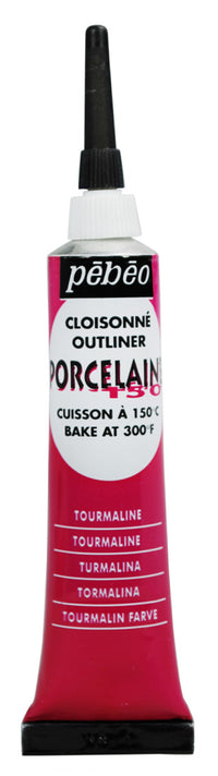 Pebeo Porcelaine 150 reljefna kontura za porculan 20 ml – Turmalin crvena